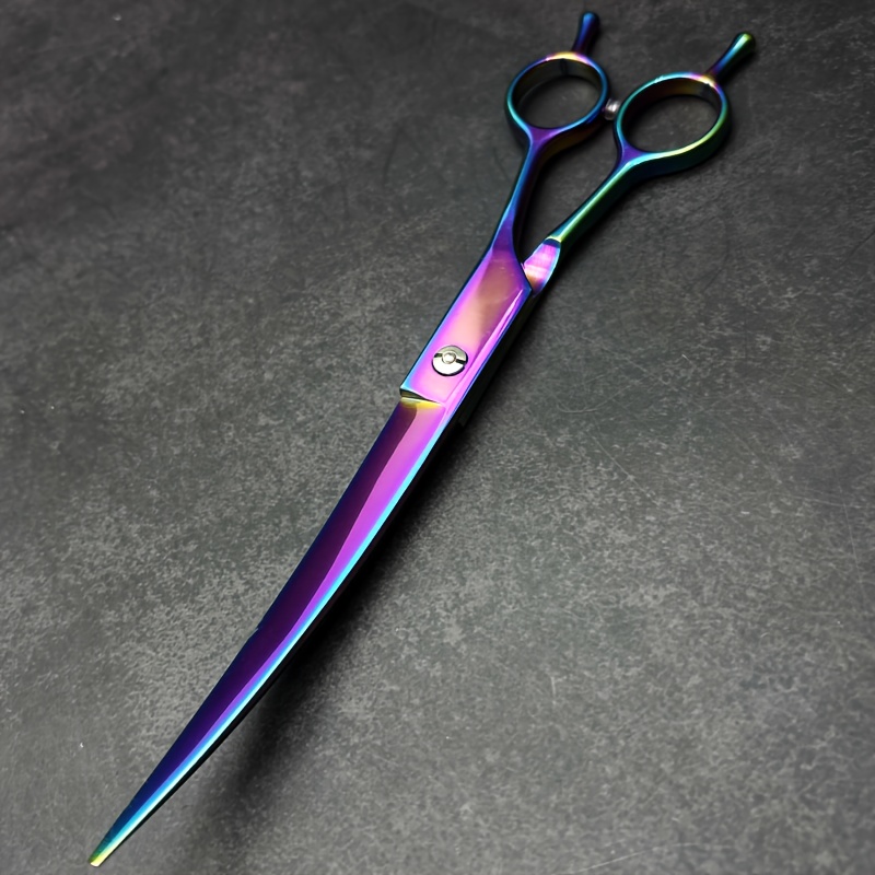 E-shop Wingsbro Professionelle Haarschere für Haustiere mit gebogenen Klingen, Doppelendgriff-Design, 21,5 cm Gesamtlänge für mittelgroße bis große