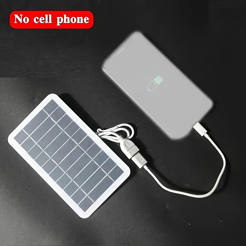 带有 led 指示灯的便携式 usb 太阳能板充电器 - 紧凑型多功能户外行动电源，适合旅行、露营和紧急情况 - 充电智慧型手机、平板电脑、手电筒和风扇、旅行电源 |多功能太阳能板 |耐用的太阳能板 详情 6