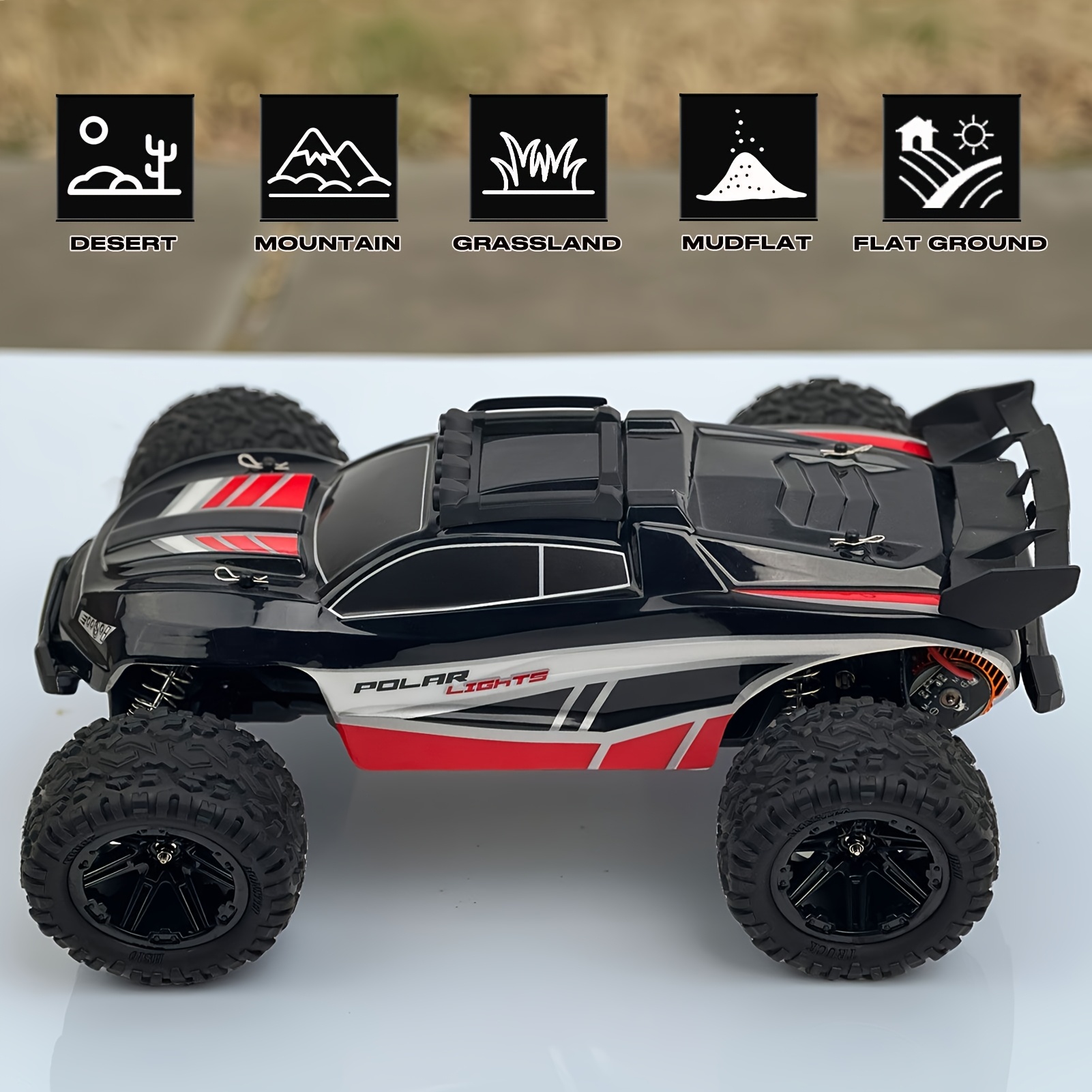 1:8 45KM/H Large RC Car, High Speed Remote Control Vehicle, Off-road RC Car Sport Utility Vehicle, Independent Shock Absorption, Fall And Crash Resistance, Vehicle Toys Gift, 2 Battery
