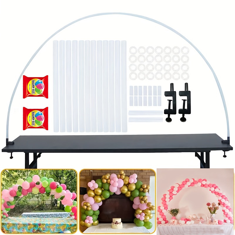 TEMU Christmas 12ft Table Balloon Arch Kit, Balloon Arch Stand Frame For Birthday Decorations, Party, Wedding And Graduation Decorations, Christmas