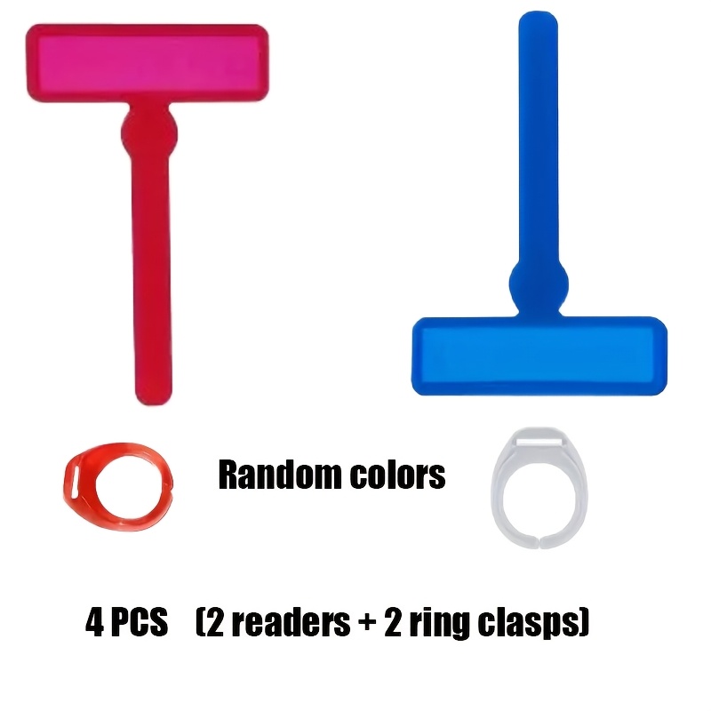 TEMU 4pcs Reading Finger Focus Highlighters - Multi-dyslexia Assistance, Bookmarks, And Reading Barriers, Dyslexia Support | Colorful Highlighters |