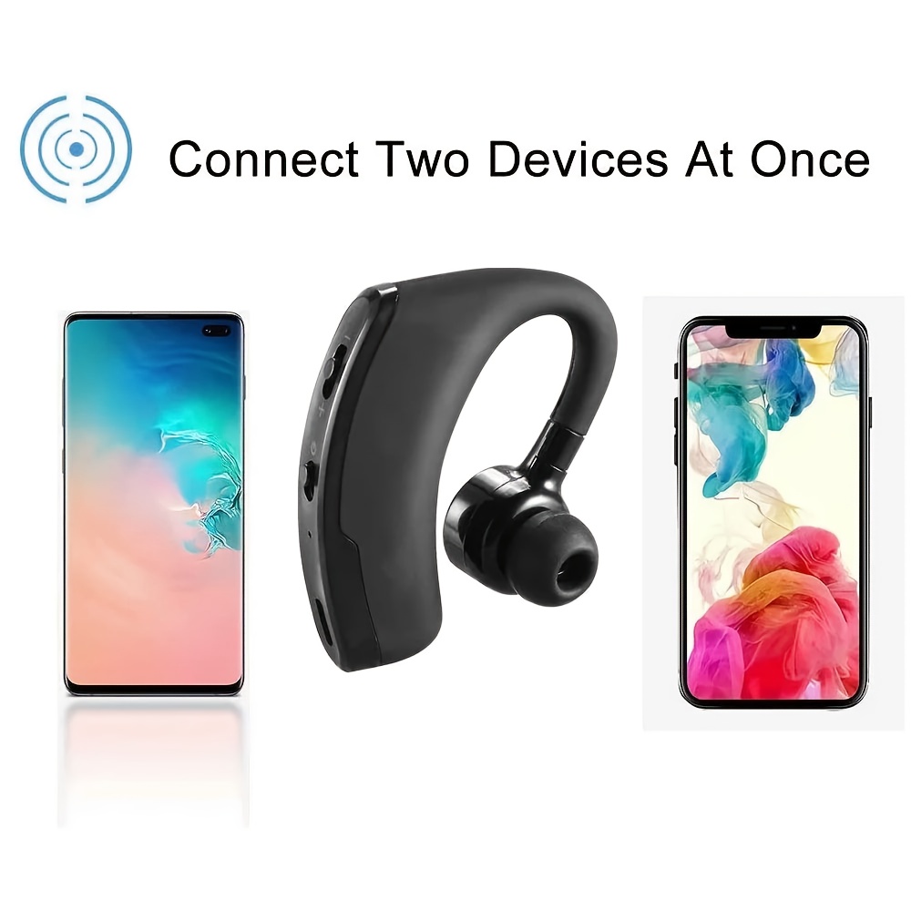 Business Wireless Headset | 180° Rotatable, Sweat-Proof, Clear HD Calls, Long 14H Talk Time, Lightweight Earphone for Driving, Work & Sports, Black