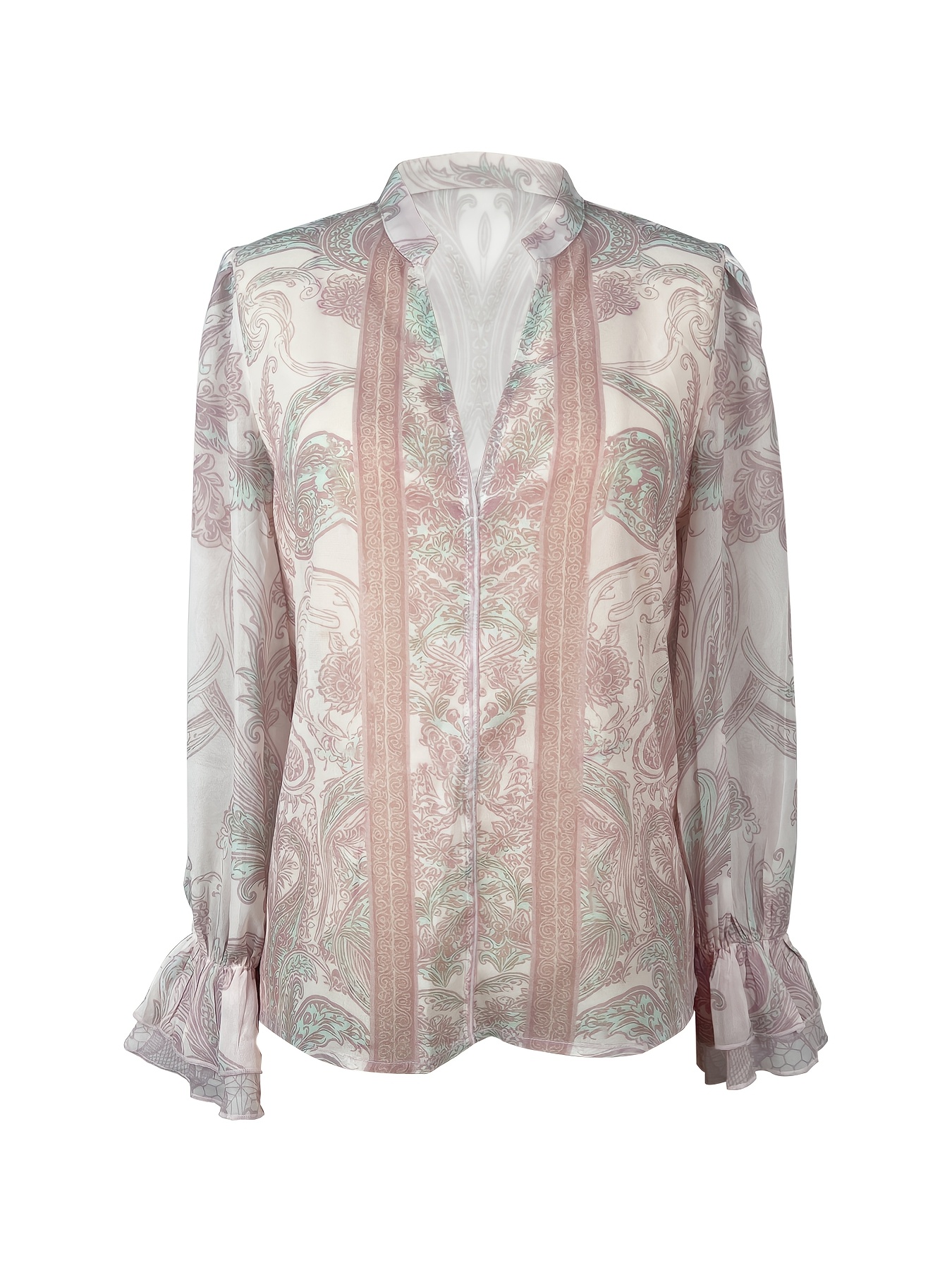 Spring Summer Womens Vintage Paisley Floral Pattern Lace