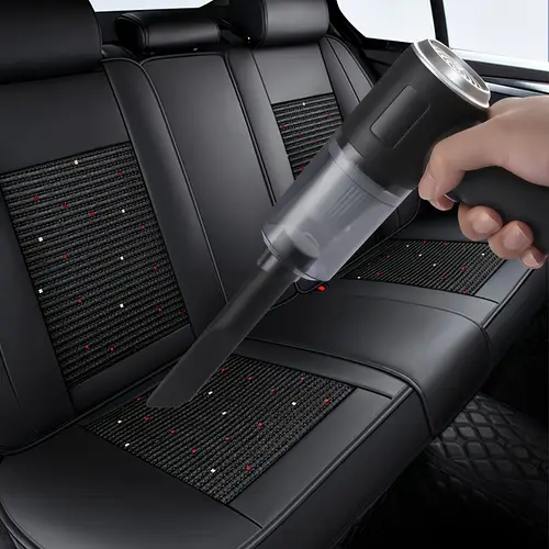 1pc cordless handheld vacuum cleaner portable blow and suction with side brushes anti tangling hair 40db 3kpa suction for car keyboard laptop office dust with crevice tool without battery