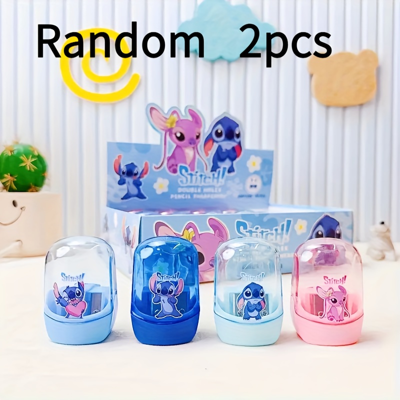 TEMU 20pcs Set Of Pencil Sharpeners, Random 1pc/2pcs/4pcs, Stitch-themed Fun Pencil Sharpeners, Small Pencil Sharpeners For Drawing And Writing, Cute