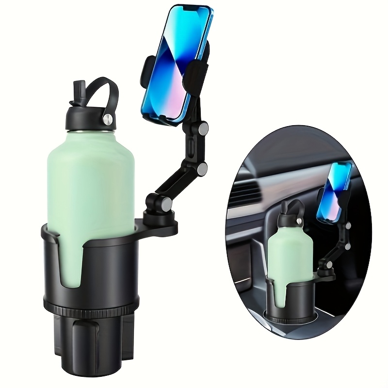 TEMU 1 In--in-1 Holder, Versatile Portable Swivelable Car Phone Cup Holder For Cars, Suvs, Trucks, With Shock Trim, Black Car Cup Holder Extender