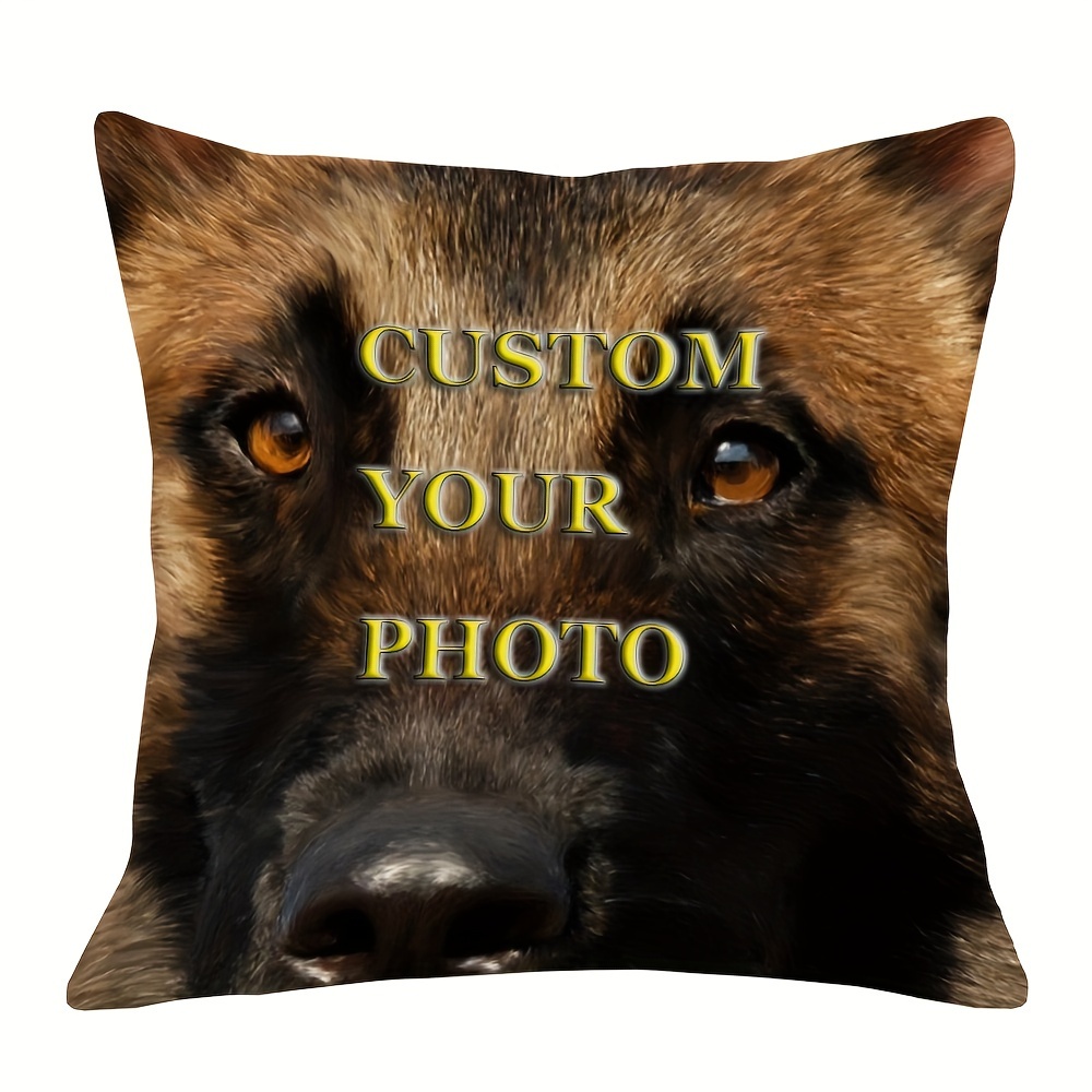 

Customizable Belgian Shepherd Dog Photo Throw Pillow Cover 18x18 Inch, Traditional Style, Zipper Closure, Hand Wash, Woven Polyester, Decorative Pillow Case For Various Room Types - No Insert