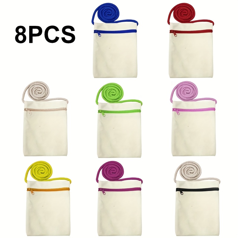 8pcs/set Crossbody Bags For Painting And Graffiti - Solid Color, Rectangular Shape