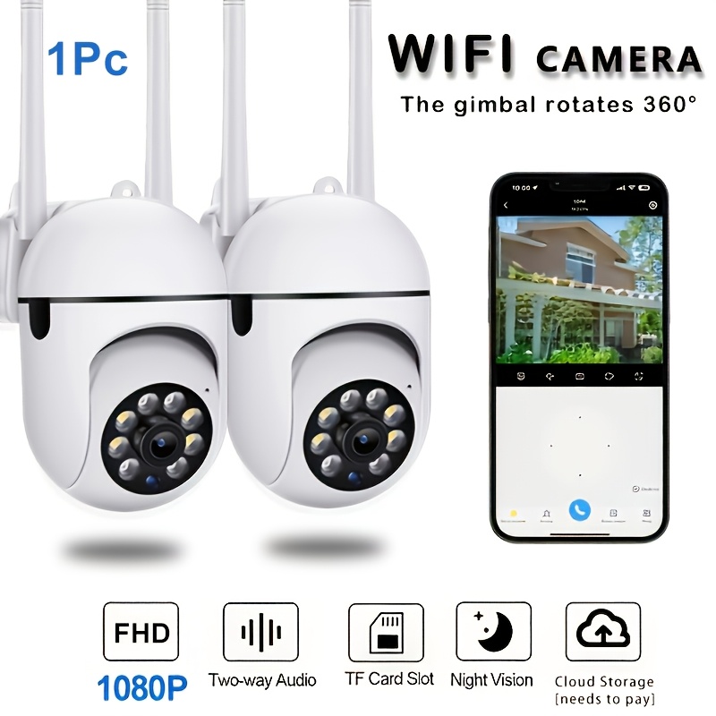 Smart Spherical Camera, Usb Powered, Wifi Camera, Remote App , Wireless Camera With 360° Rotation, Audio, App-controlled Wireless Camera Suitable For Home, Office, And Pets