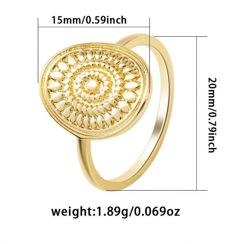 Sunflower Pattern 925 Sterling Silver Vintage Style Ring
