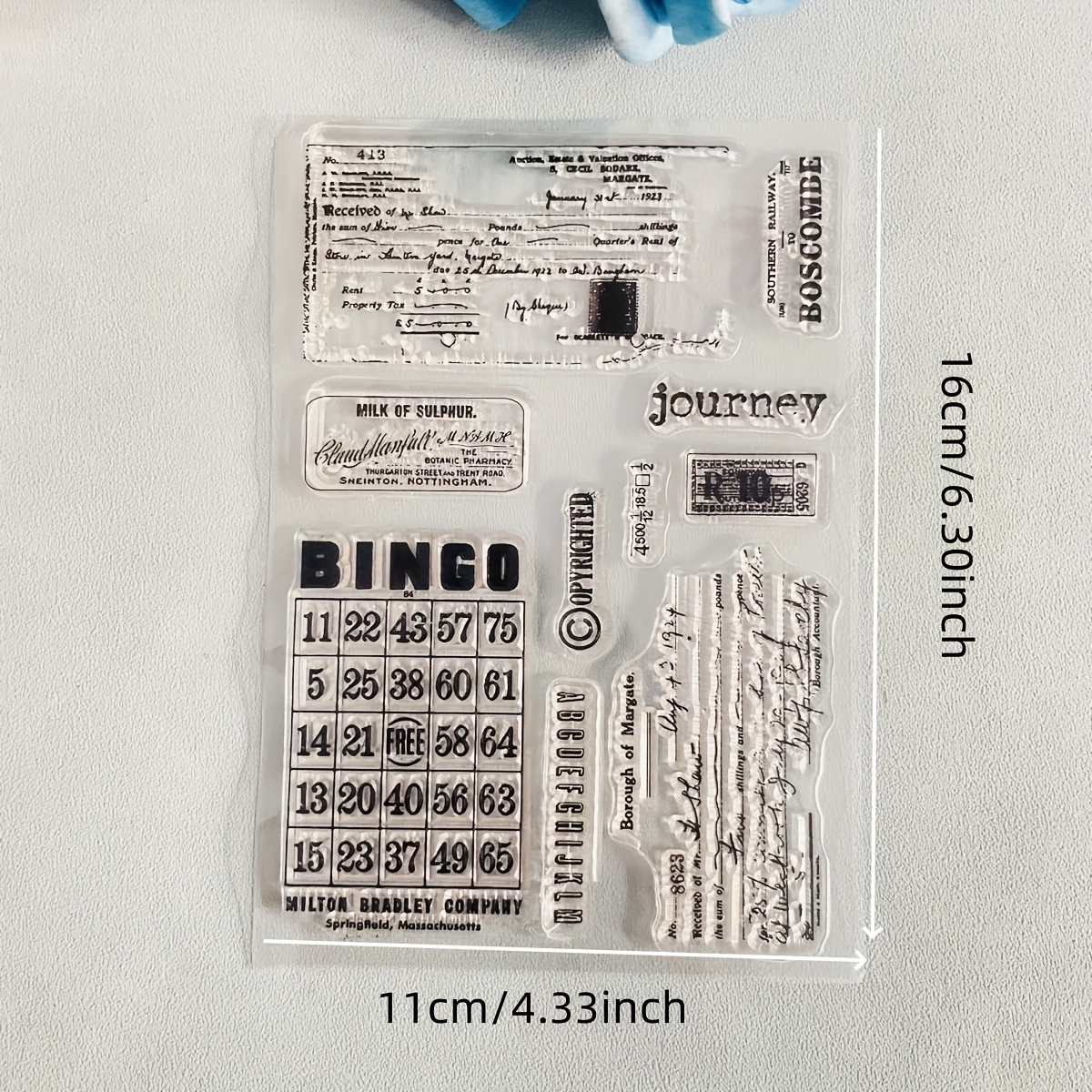 -style Transparent Stamp Greeting Card For Wedding Crafting