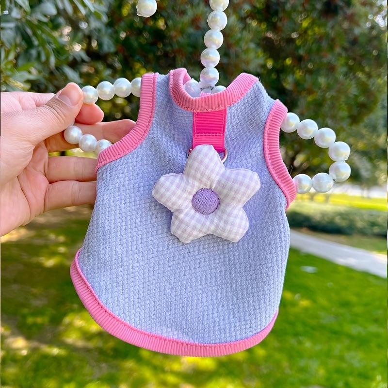 TEMU Pet Cat And Dog Clothes Spring Summer New Waffle Pet Vest Small And Medium Dogs Teddy Poodle Bichon Dog Apparel