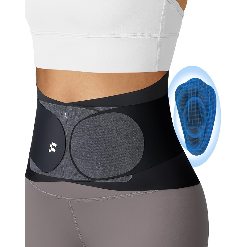 0.5mm Ultra-thin Back Support With 3d Lumbar Spine Pad, Seamless Yoga Fabric, Lightweight Back Support Suitable For Women And Men, Posture, Worn Under Clothes