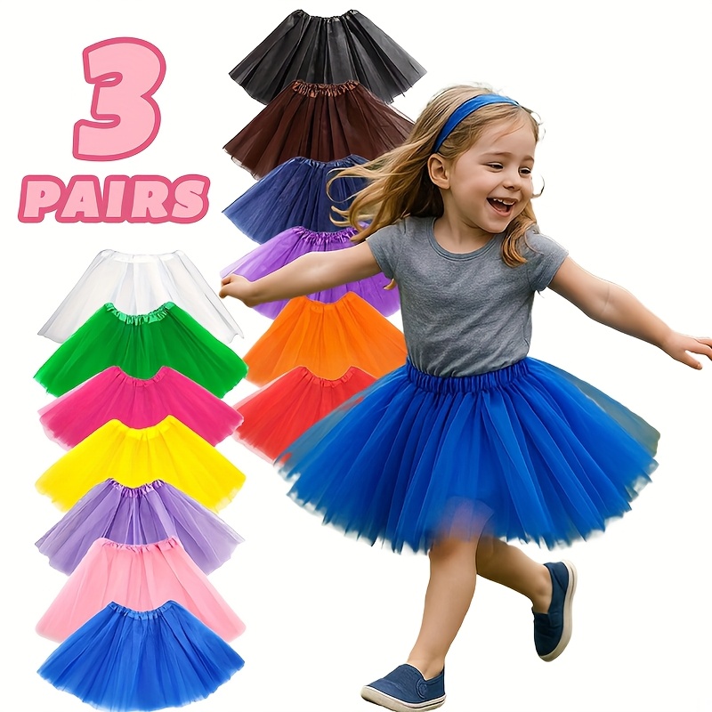 Tutu Femme Et Enfant - Jupe Tulle Courte Multicolore Pour Déguisement Princesse Et Danse