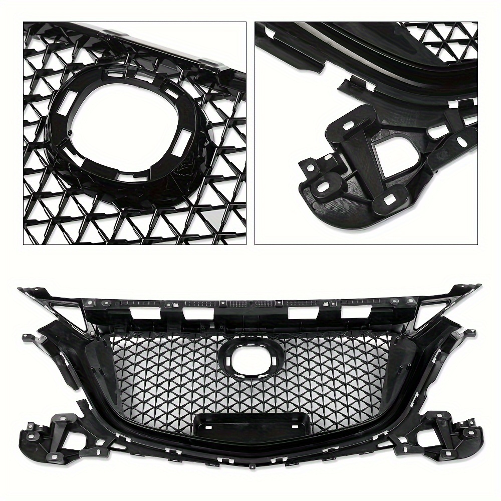 Mazda CX7 Front Bumper Grille - Black Upper Grill Cover New Design
