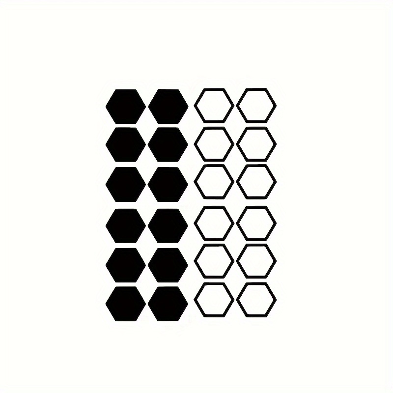24 Hexagonal Honeycomb Vinyl Stickers - Self-adhesive, Irregular Shapes For Cars, Trucks, Laptops, And Windows