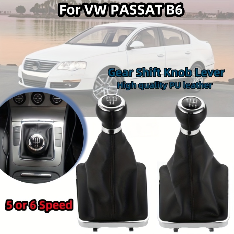 

For Vw B6 Car Gear Head 5 Or 6 Speed Pu Leather Gear Shift Knob Lever Stick Shifter Gaiter Boot Cover Accessories
