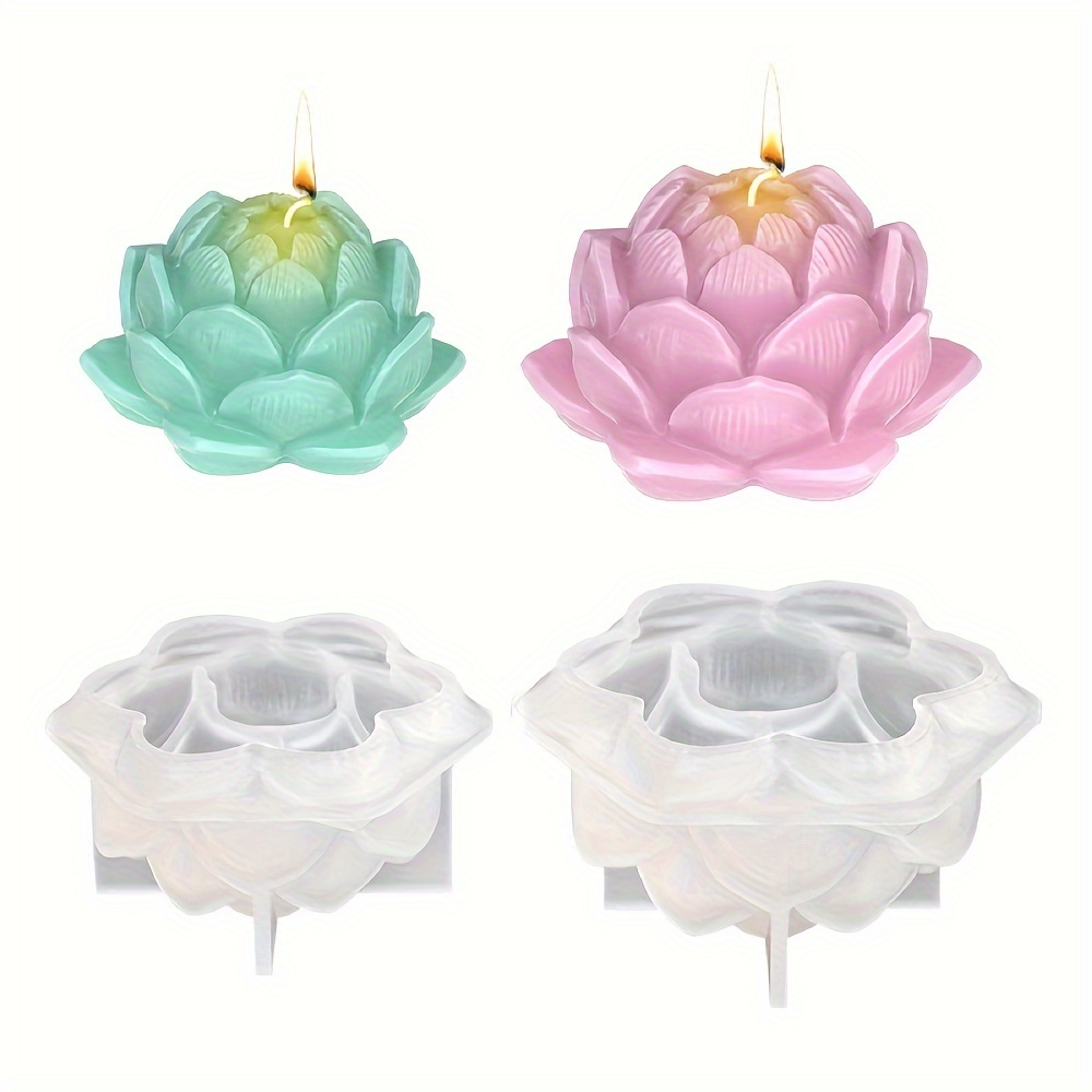 

Dtoho 3d For Lotus Flower Shaped Silicone Mold For Soap, Candle & Resin Crafts - , Textured Design, No Power Needed, Soap Crafting Mold|for Lotus | , For Lotus Silicone Mold