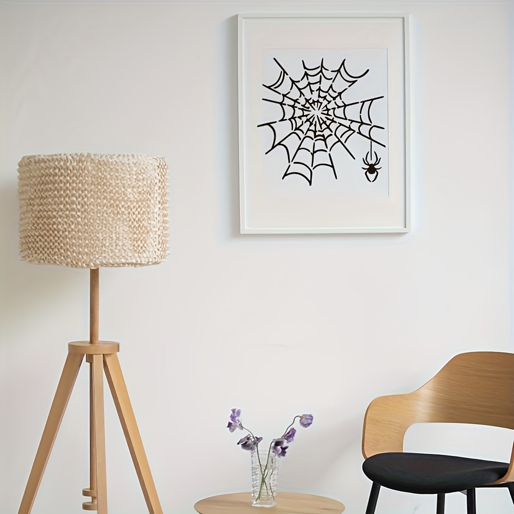 6-Inch Spider Web Stencil for DIY Crafts and Decoration
