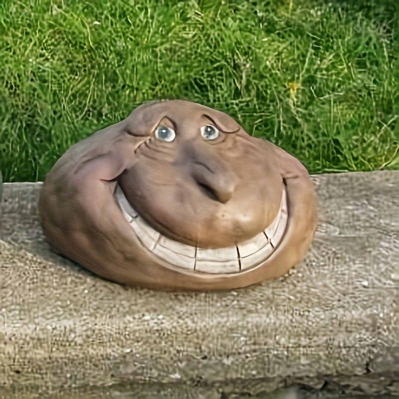 

Resin Stone Statue - Garden Decor, Cartoon-themed, For Any Room