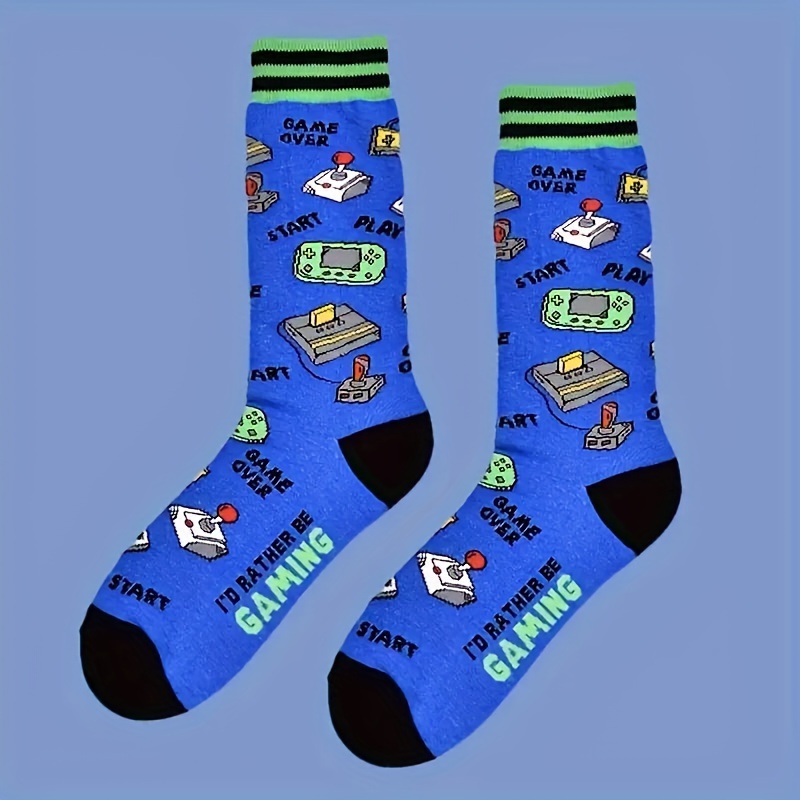 

1/3 Pairs Cartoon Game Console Pattern Long Socks Trendy Colorful Socks