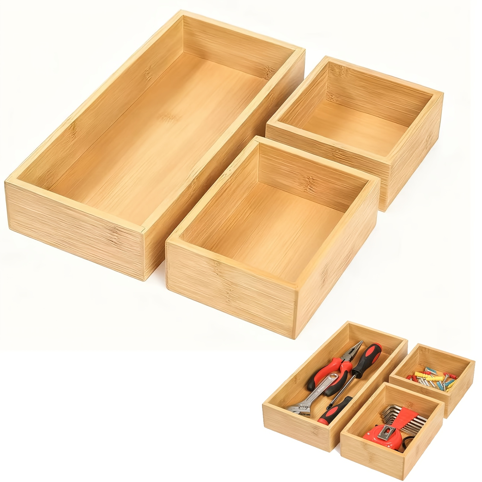 3er set schubladen organizer vielseitige holz