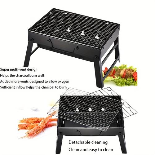 item picture portable folding bbq grill durable ideal for outdoor camping picnics barbecue grill