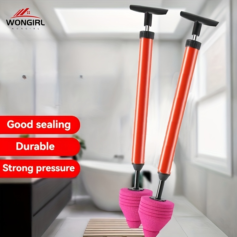 

Wonggirl High-pressure Air-powered Toilet Plunger - Heavy-duty, Rubber Drain Blaster With Ergonomic Handle Pump, Strong Suction For Clog Removal In Toilets, Sinks, And Pipes, Plunger For Toilet