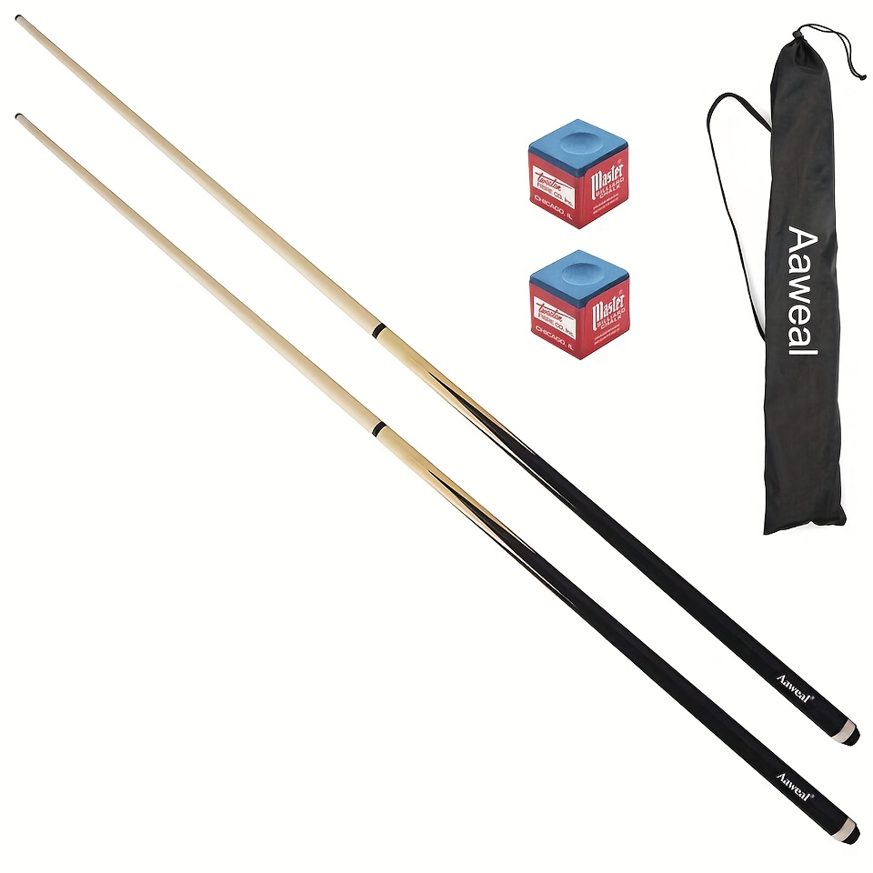 

Wooden Pool Snooker Billiard Cues Set 2 Piece Cues, The /timber Core Provide Better Feel And Spin And