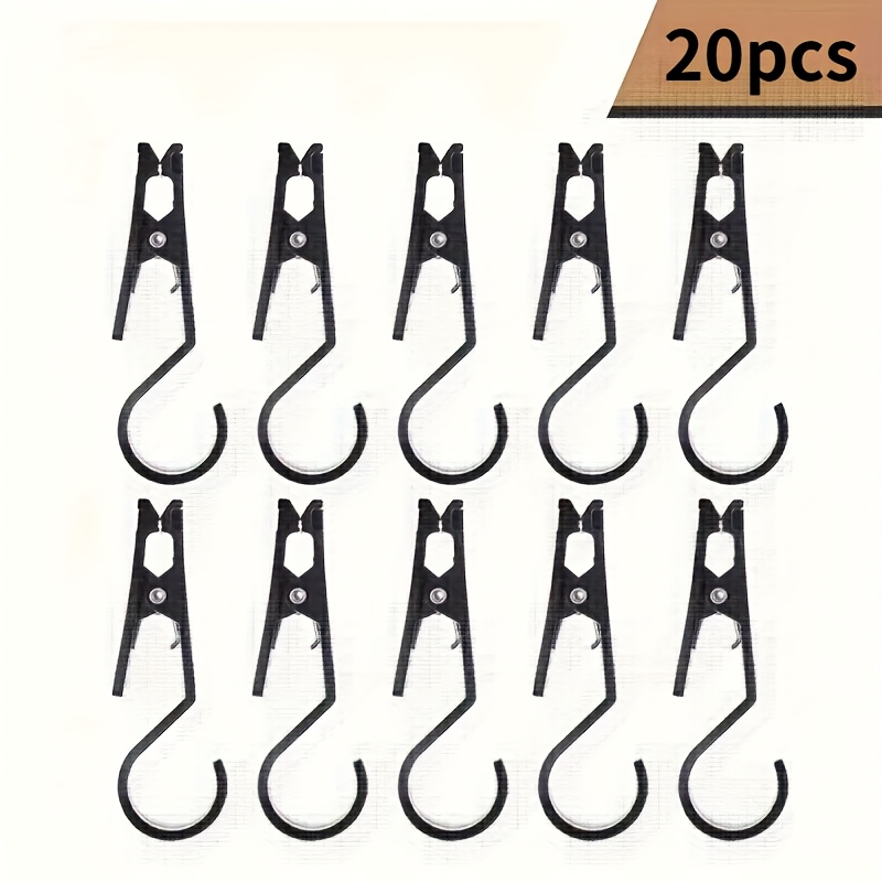 Temu – TEMU 20 Durable Pvc Lightweight Hooks – Multifunctional Tent Clips For Camping And Travel, Safety Gear And Towel Hooks For Tents, Backpacks, Lights,
