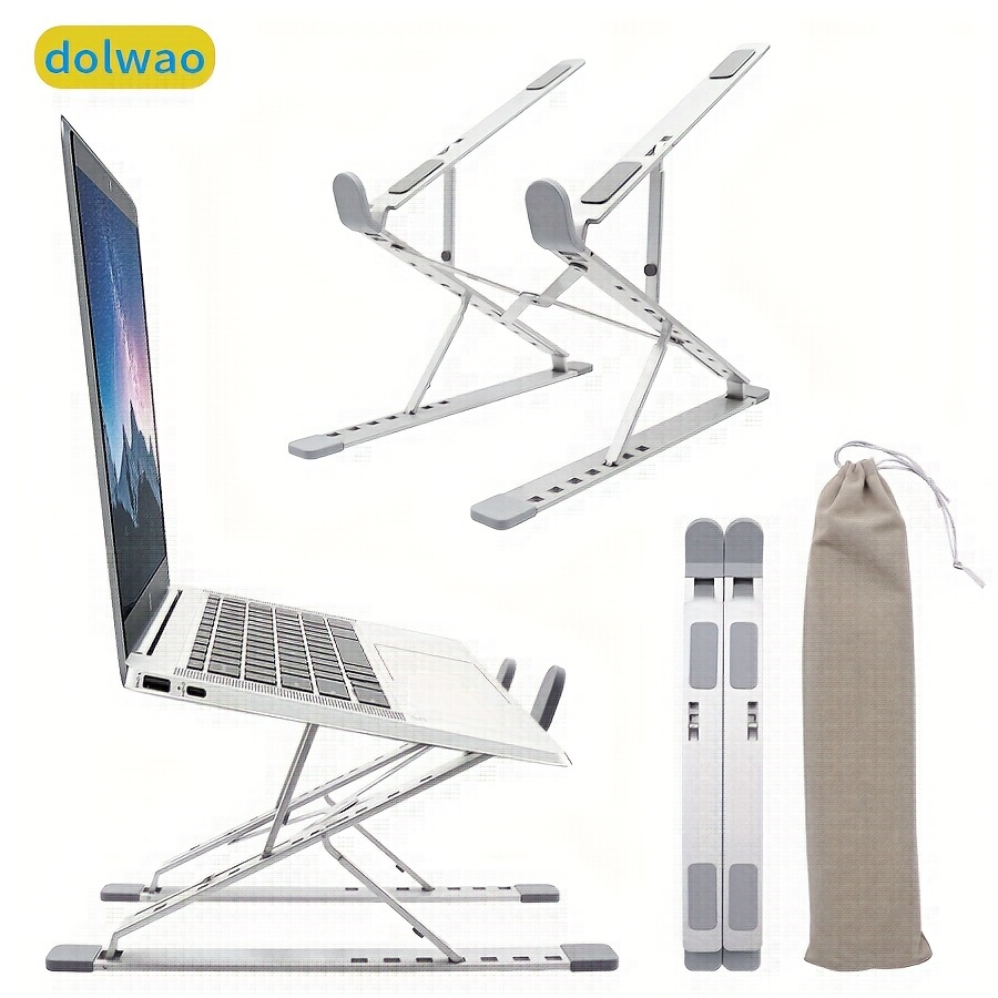 

Dolwao Aluminum Laptop Stand - Portable, & For Macbook, Pcs & Tablets - For Use