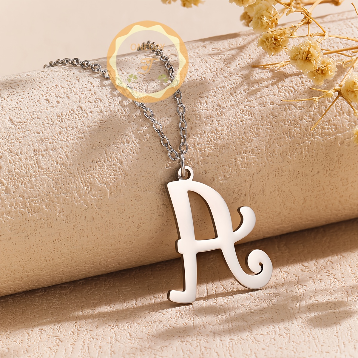 Personalized Fashion Pendant Necklace with Initials Charm, Gift for Her