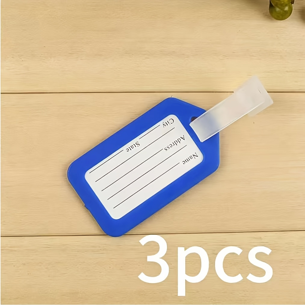 3pcs Plastic PP Luggage Tag Set for Travel