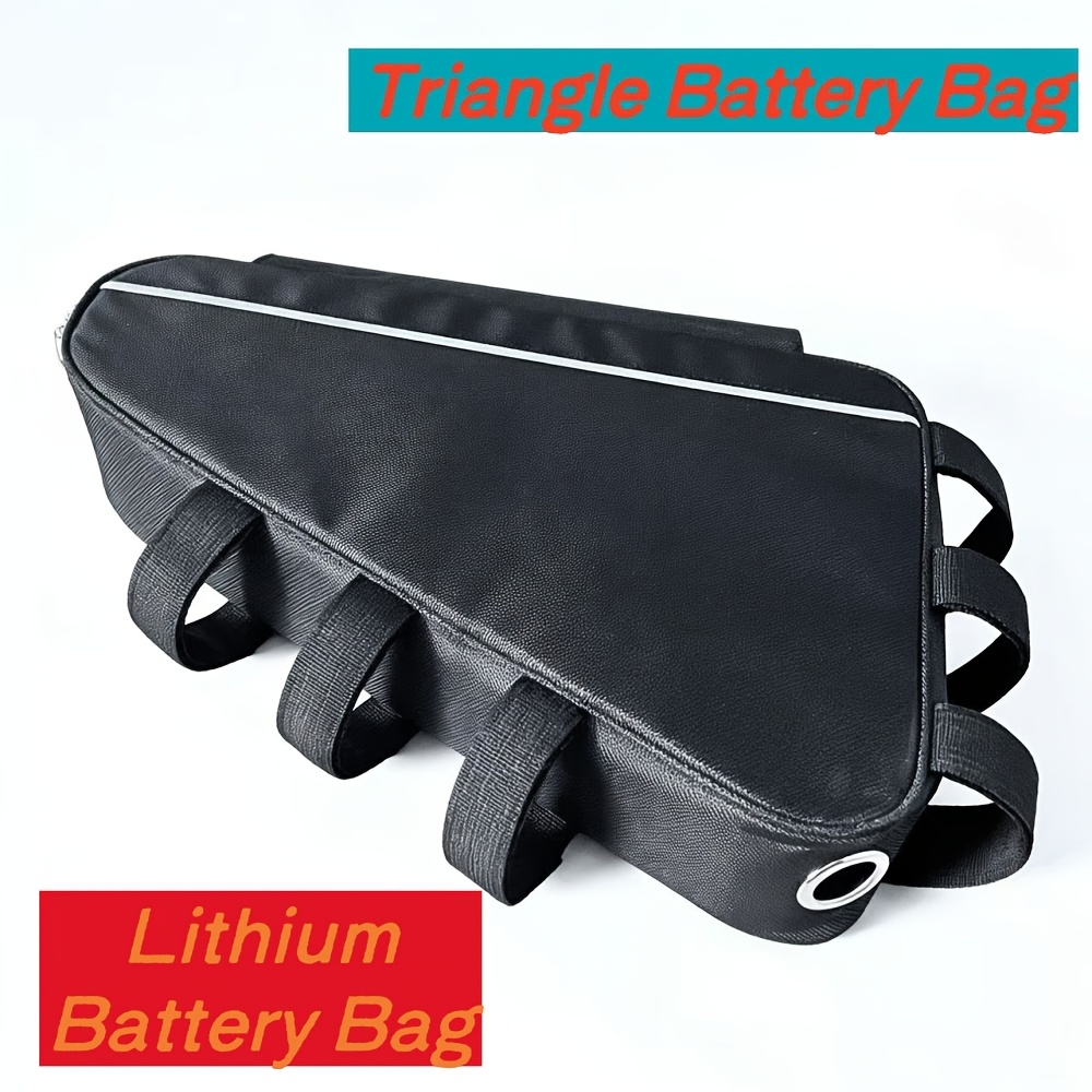 TEMU Electric Bicycle Triangle Battery Pack, With A Frame Length Of 44.5 Centimeters, Is An Essential Accessory For Protecting And Storing Electric