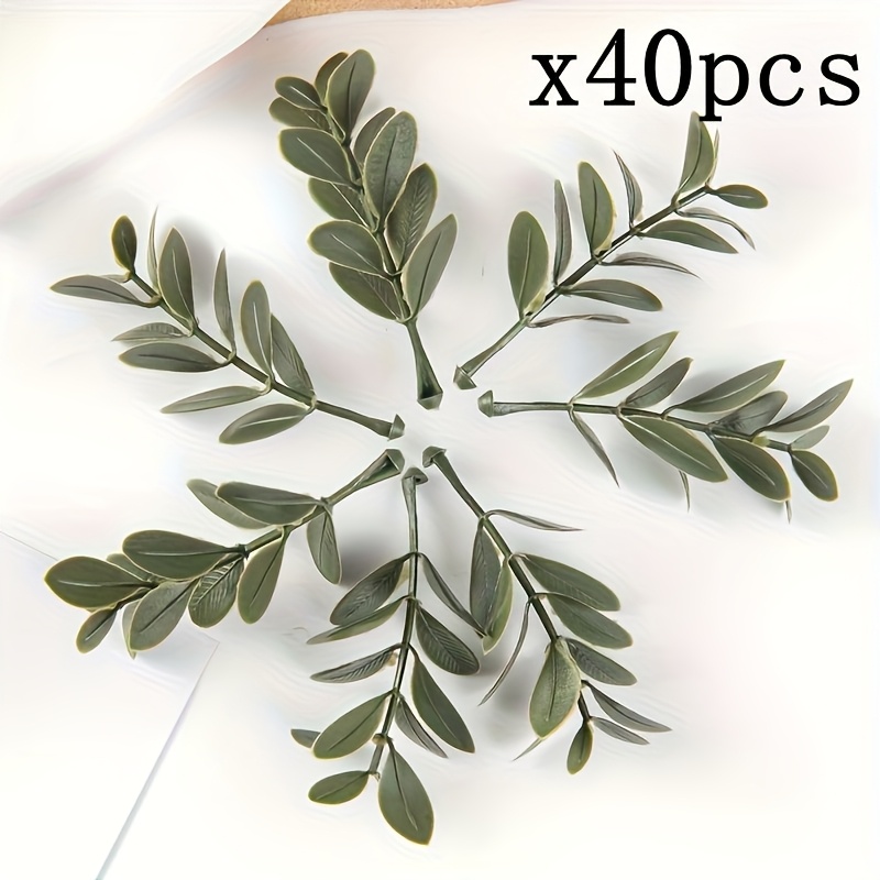Image of 40pcs. Simulated Leaf , Suitable For Indoor Holiday Decoration, Spring And Summer Outdoor Garden Decoration, Mother's Day, Father's Day, , Valentine's Day, Graduation Season, , Birthday Party