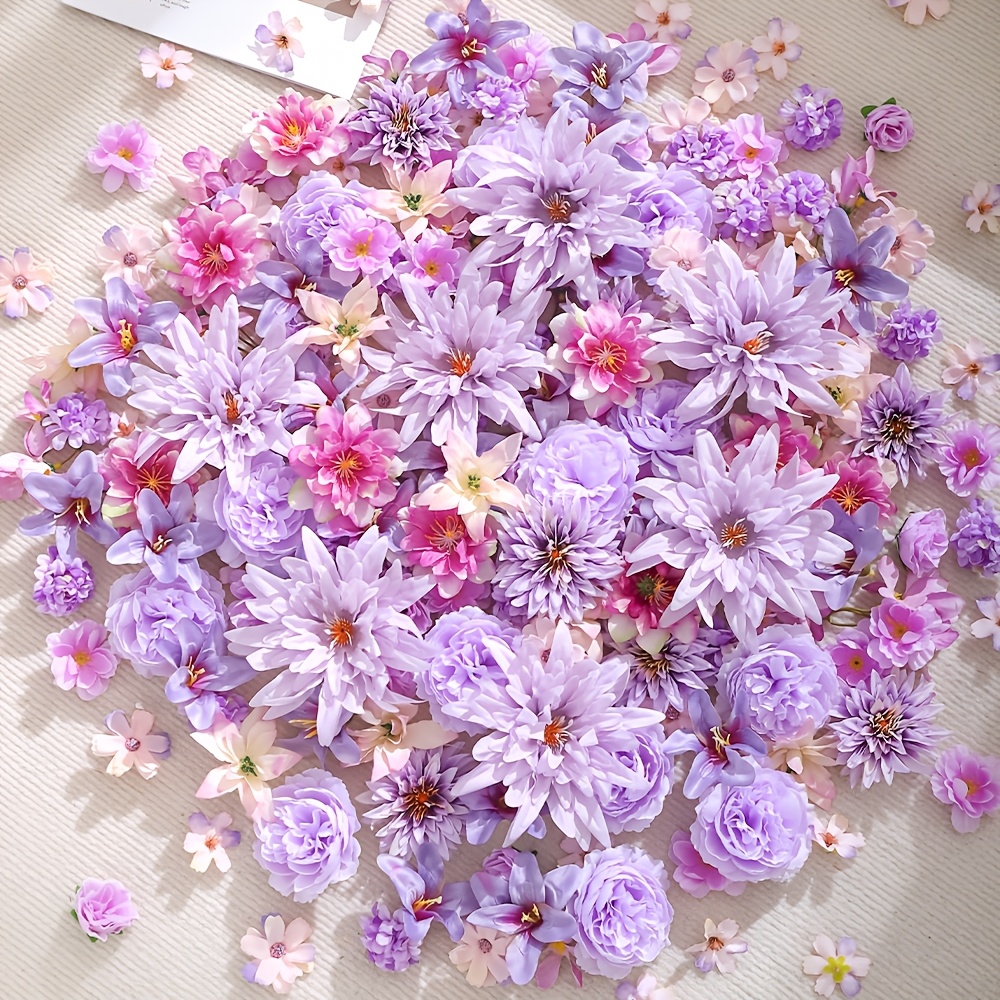 TEMU Lot de 20 têtes de fleurs