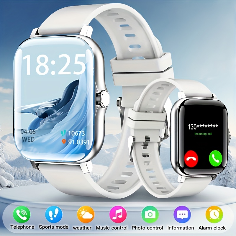 1 83   screen smartwatch with pink strap make   calls step calorie   sms alerts weather updates music control usb charging for   for iphone   outdoor activities smart watch for   phones