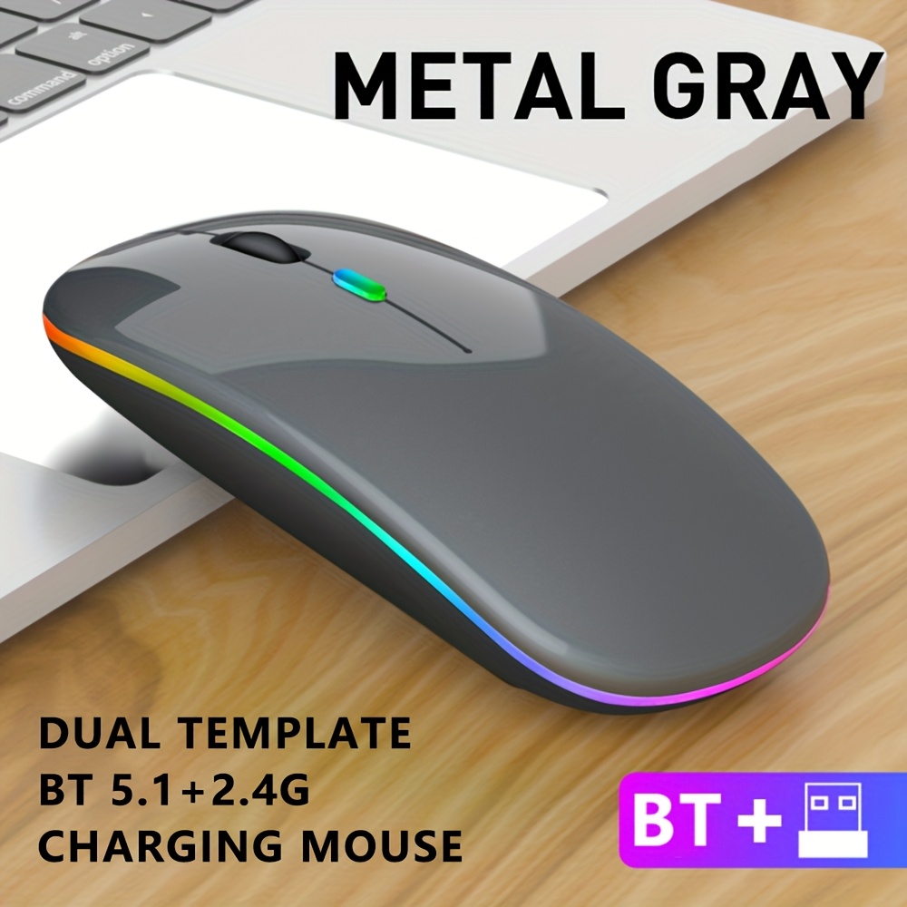     5 1 2 4g wireless gaming mouse usb rechargeable mouse silent backlight ergonomic for laptop