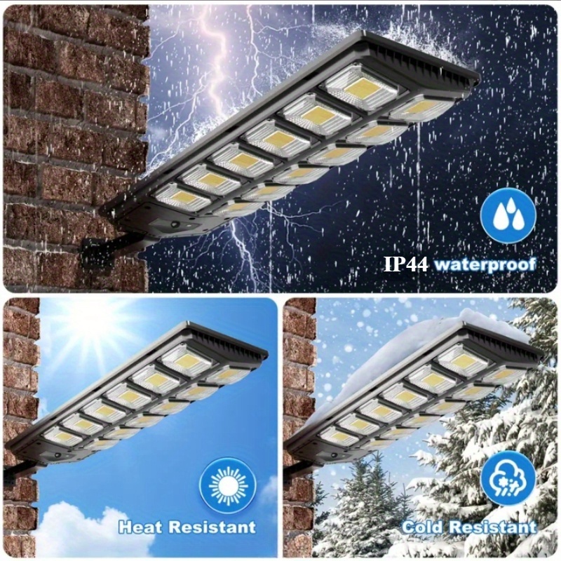   street light designed for outdoor use featuring waterproof capabilities a brightness of 6500k and 3000     with 504 144 leds this solar   light   with a foldable bracket and functions as   floodlight wit Product details 1