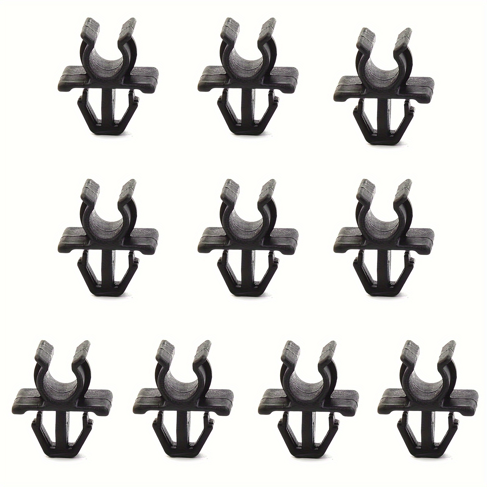 

10pcs Hood Support Prop Rod Retainer Clips, Pp Plastic Fastener Compatible With Specific Hood Vehicle Models, Durable Automotive Bonnet Accessory