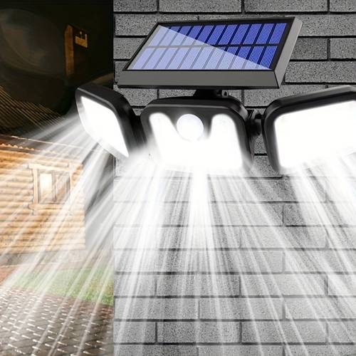 1pc solar three headed split wall lamp solar outdoor lamp motion sensor solar lamp outdoor solar lamp wall outdoor solar street lamp courtyard solar lamp decorative outdoor lighting solar lamp ip55