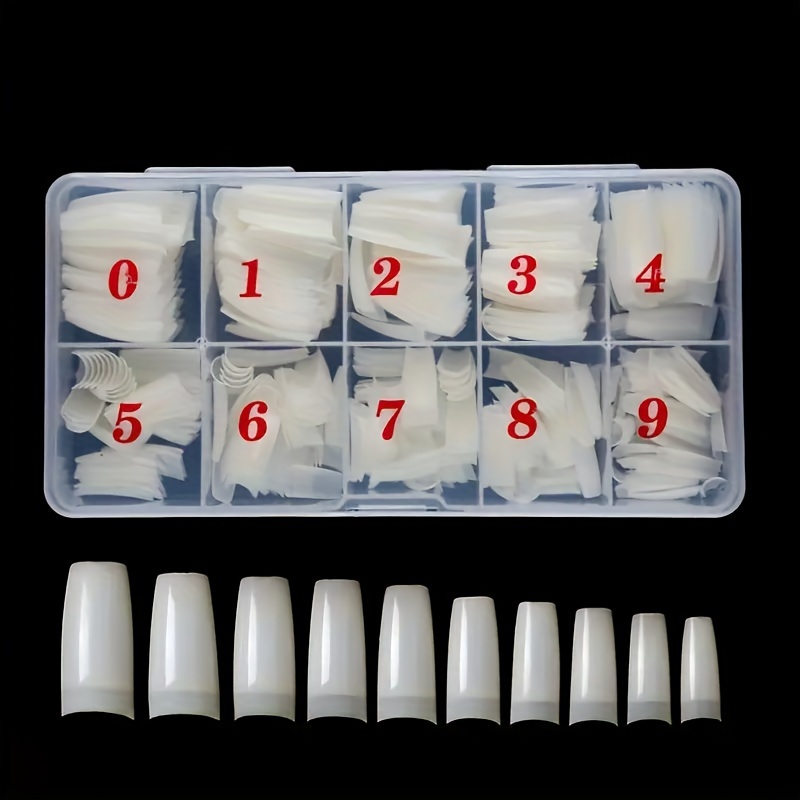 TEMU 500pcs French Nail Sheets Semi-stick