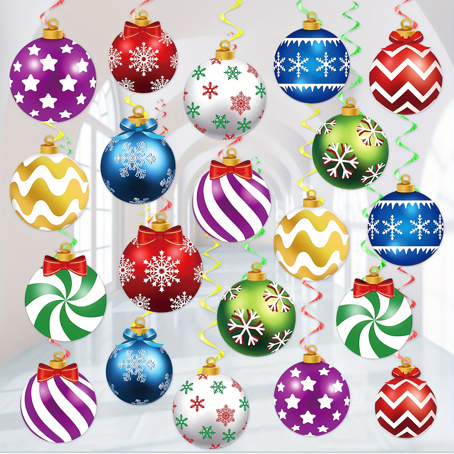 

40pcs Christmas Hanging Decorations, Ornaments Christmas , , And , Double-sided Ceiling Hanging Decor For Parties, Christmas Tree, And Supplies