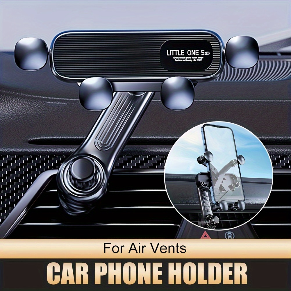 

360° Rotatable Gravity Car Phone Holder In Car Air Vents Clip Mount Smartphone Holder With Extension Rod Bracket Gps Support