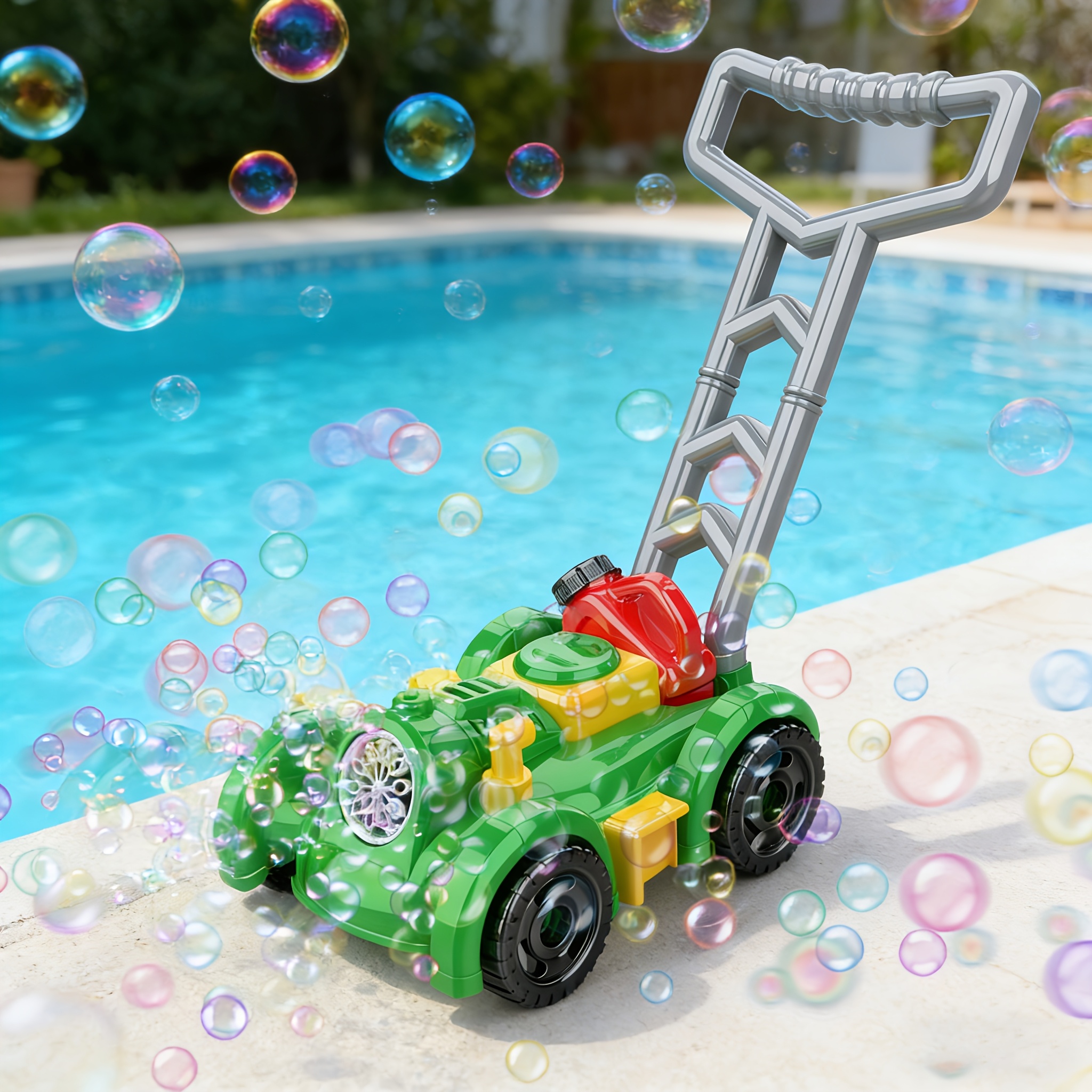 TEMU Lawn Bubble Trimmer (suitable For Children), Bubble Blower, Indoor/outdoor Gardening Toy, Easter Basket Filler, Birthday Gift (green)