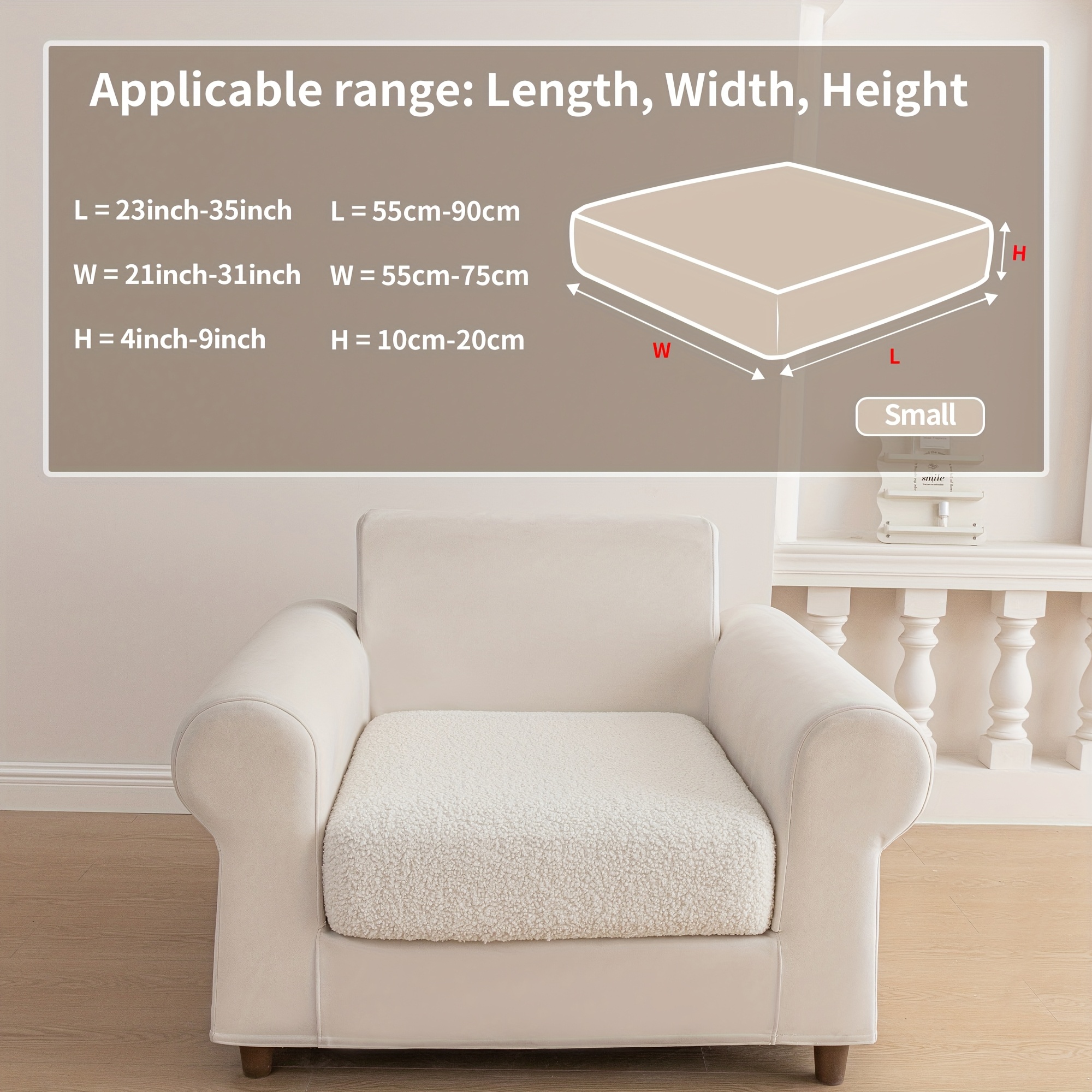 TEMU 1pc Housse de Coussin Élastique Toutes Saisons, Style Moderne Simple Protecteur Antidérapant pour Canapés de L et 1234 Places