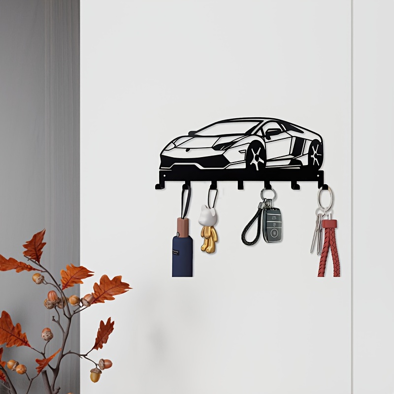 

1pc Of Classic Race Car Key Holder - Wall-mounted Key Rack, Metal Key Organizer, Chic Entryway And Hallway Home Decor Storage, And Stand. An Ideal Multifunctional Decoration For Offices And Corridors.