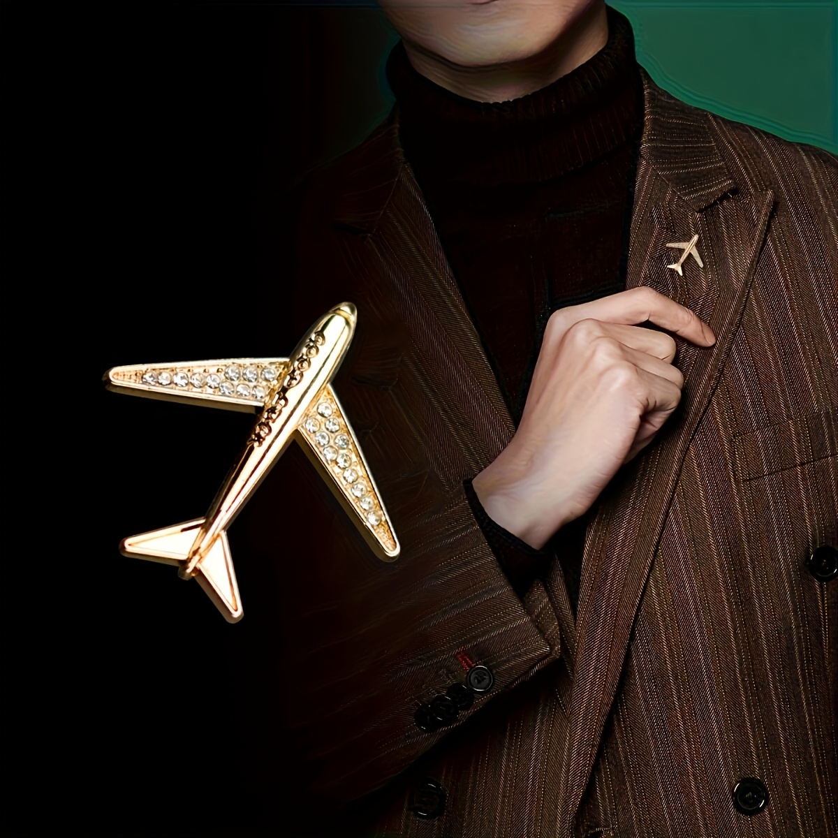 accessoire mode élégant homme broche avion en Temu Morocco