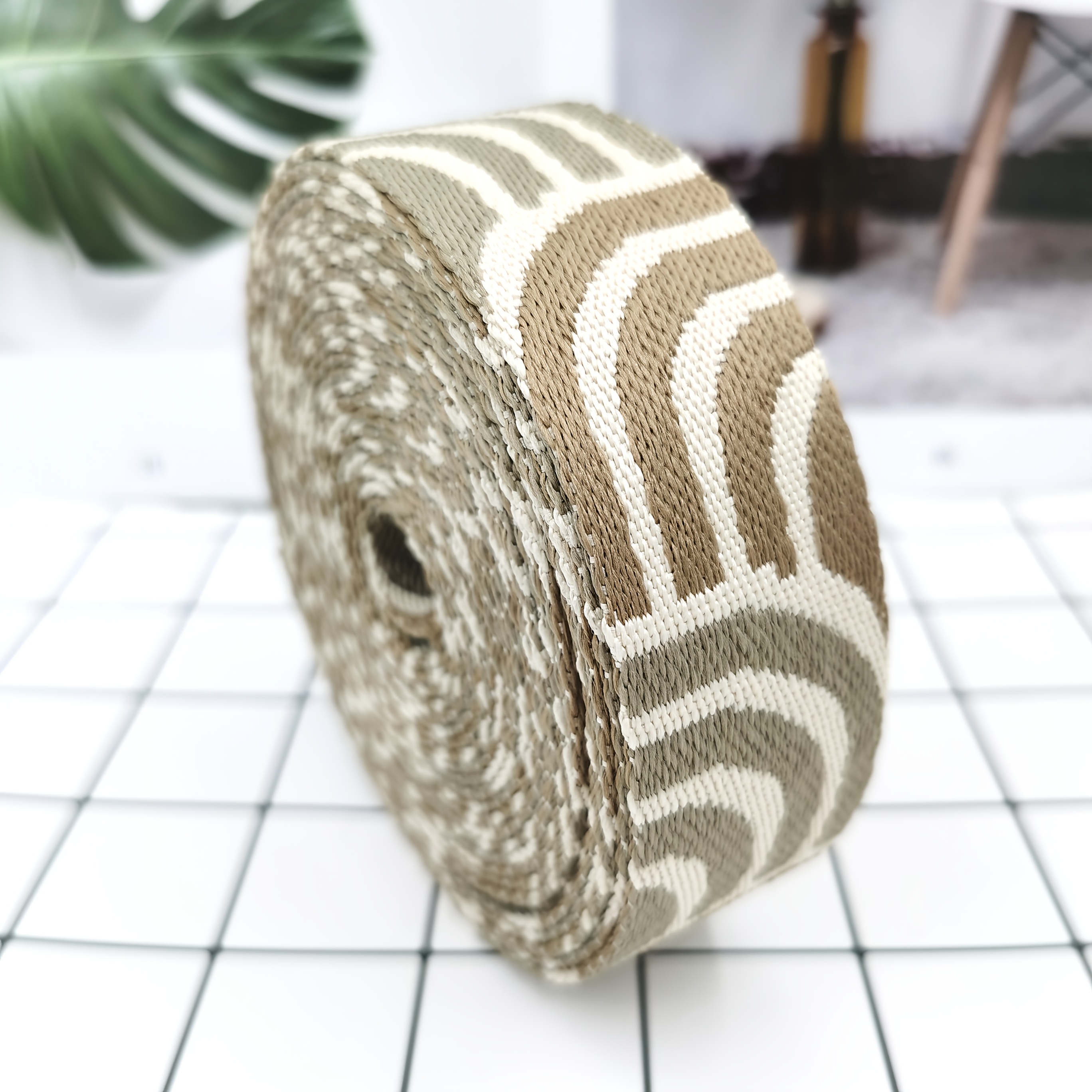 2025 New Chinese Style Cloud Pattern Webbing, Total Length 457cm, Matching, Perfect For Handmade Bag Straps, Diy Bag Shoulder Strap Replacement, Clothing Accessory Making, Guitar Straps, Etc