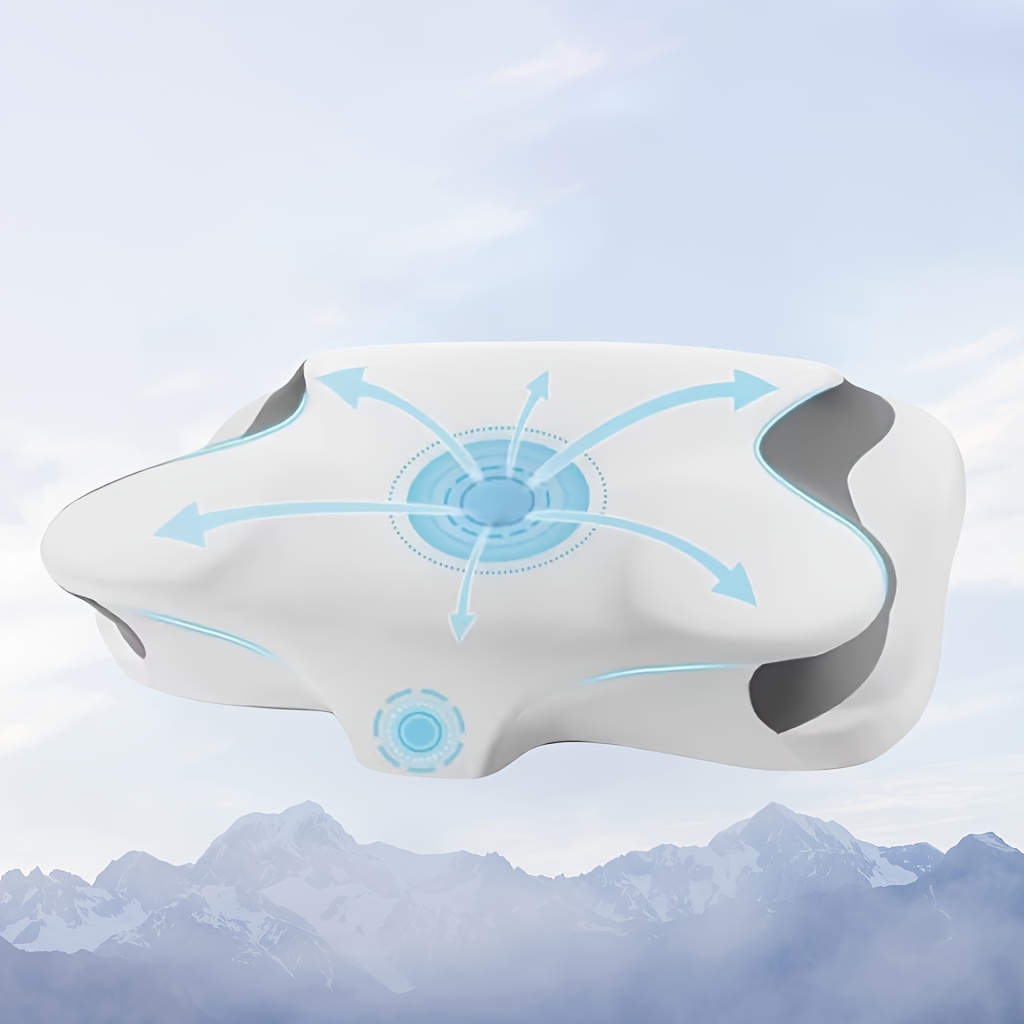 TEMU Oreiller cervical en mousse à mémoire de , oreillers profilés ergonomiques pour un sommeil confortable sur le côté et sur le dos